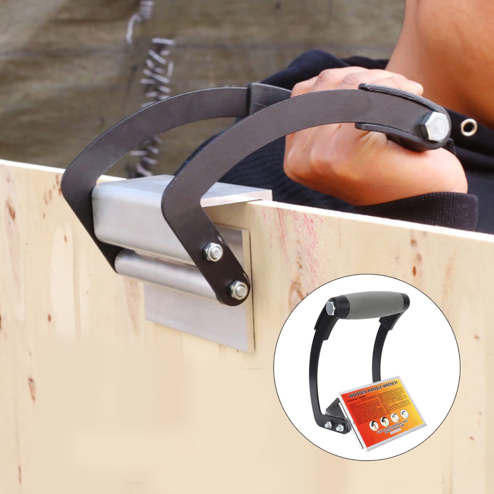 High stength Labor-saving Wood Board Fixture Wrench Carrying Transfer Tool view 11