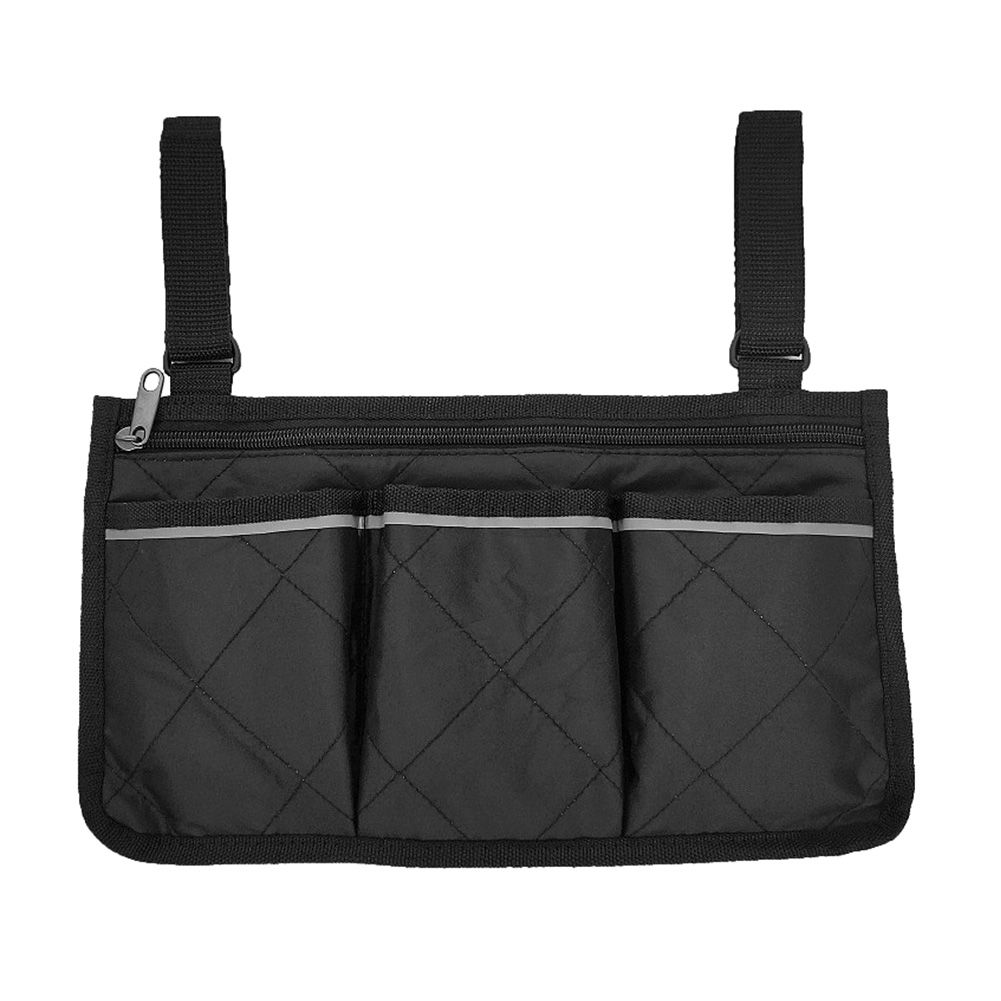 Multiple Pockets Large Capacity Wheelchair Armrest Side Bag Wheelchair Storage view 2