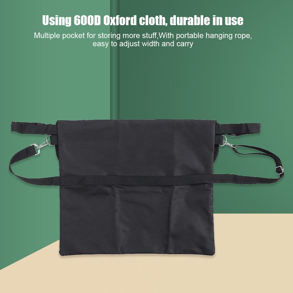 43x35.5cm Black Wear Resistant Oxford Cloth Storage Bag Organizer for Chair view 7
