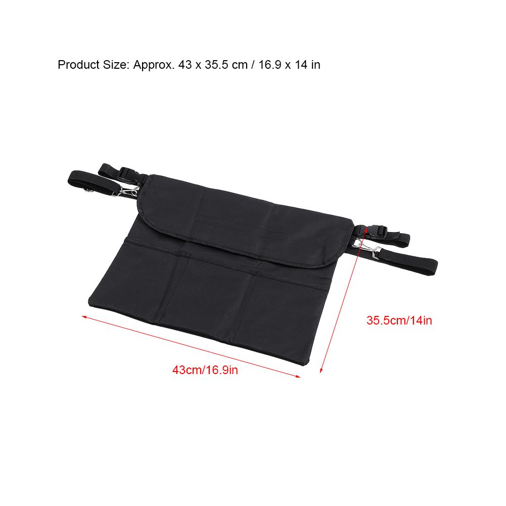 43x35.5cm Black Wear Resistant Oxford Cloth Storage Bag Organizer for Chair view 9