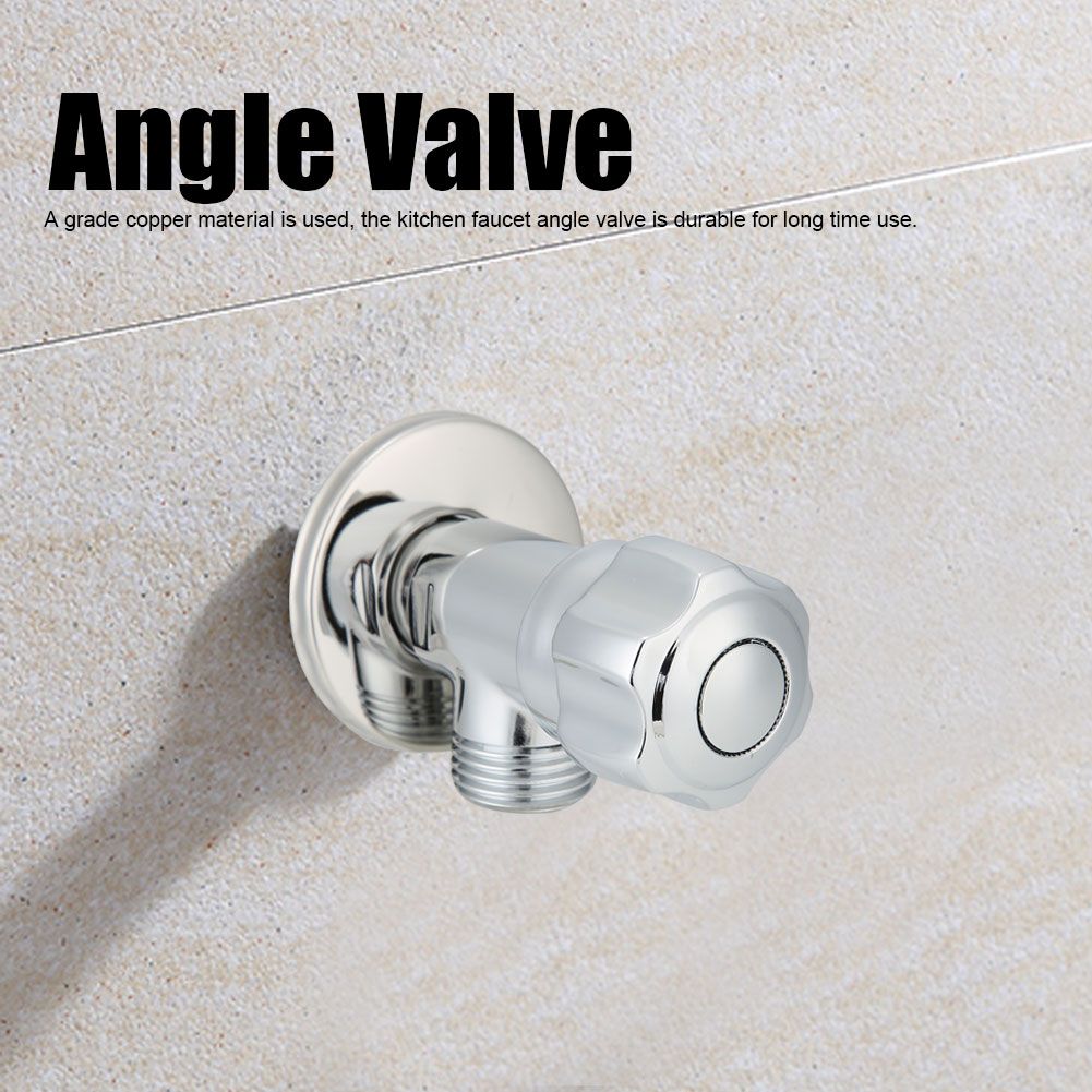 G1/2in Copper Angle Valve Water Stop Valve for Washbasin Kitchen Faucet Water view 8
