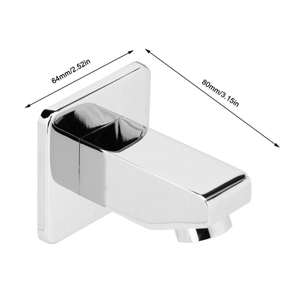 G1/2in Thread Copper Square Shape Concealed Installation Shower Faucet Spout view 9