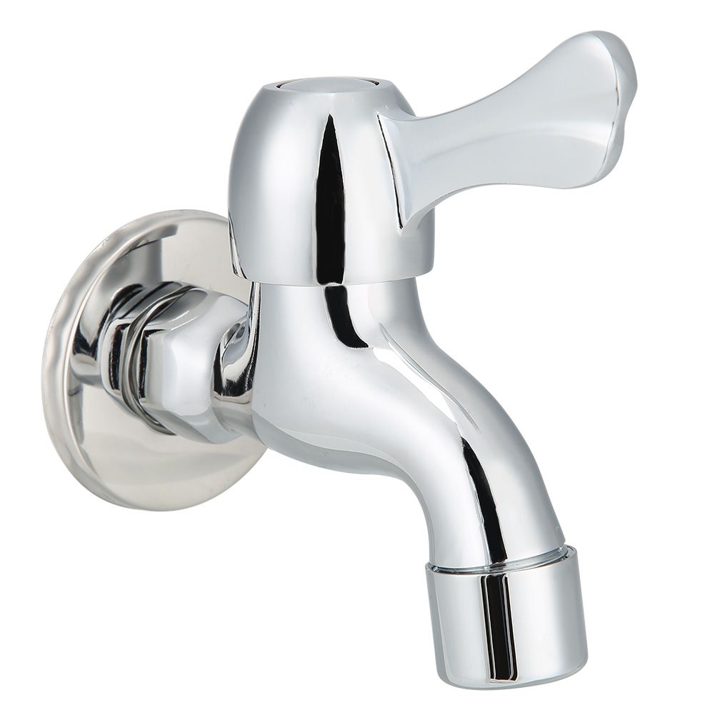 G1/2in Copper Single Cold Quick Open Small Faucet Washing Machine Mop Pool