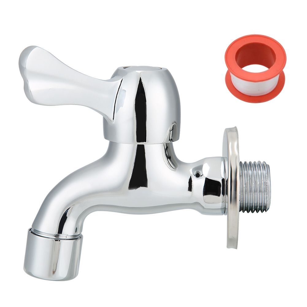 G1/2in Copper Single Cold Quick Open Small Faucet Washing Machine Mop Pool view 2