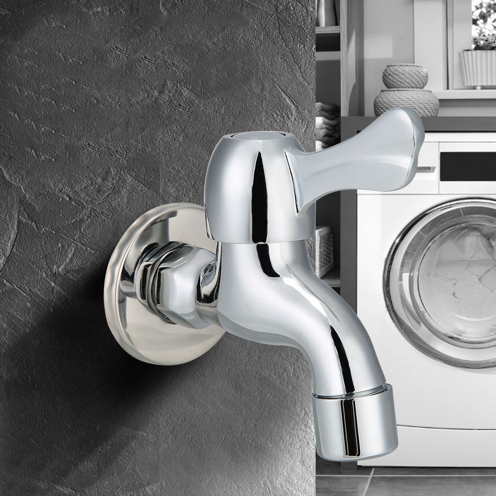 G1/2in Copper Single Cold Quick Open Small Faucet Washing Machine Mop Pool view 5