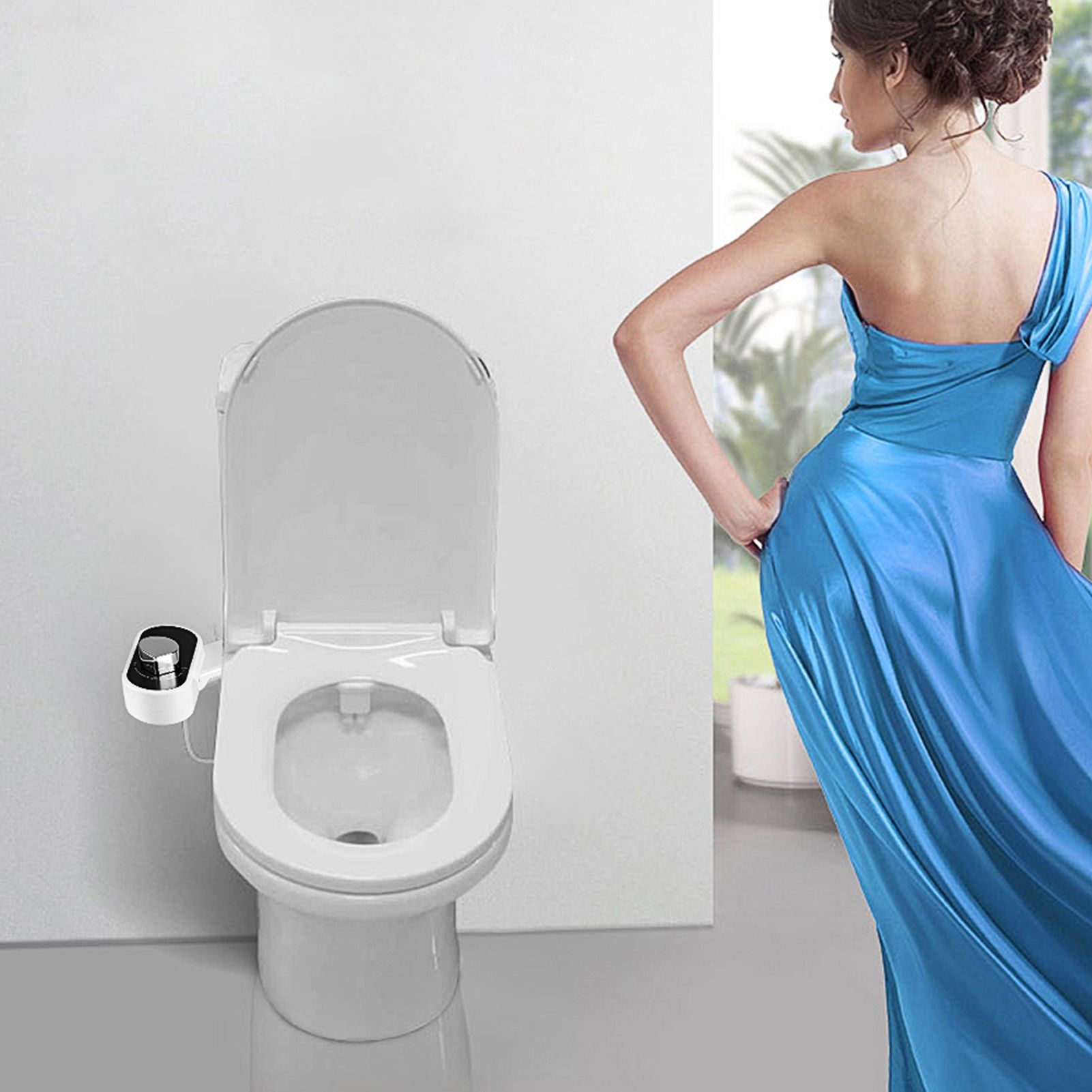 Dual Nozzle Single Cold Water Toilet Bidet Sprayer NonElectric Toilet view 6