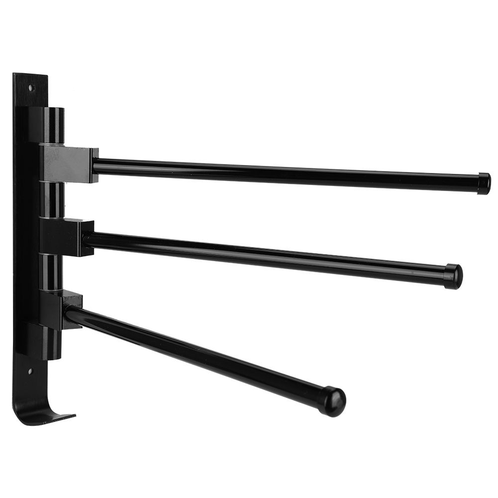 Home Hotel Bathroom Space Aluminum Moveable Multiple Rod Towel Rack Holder view 3