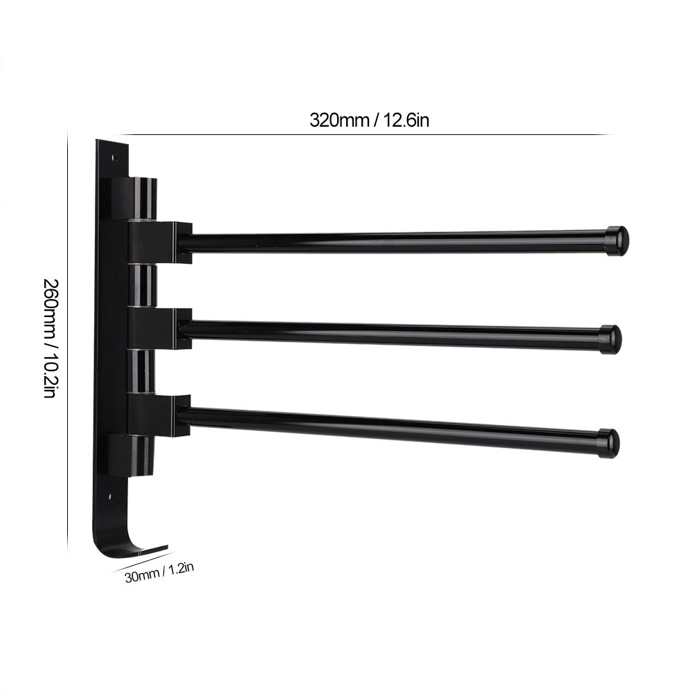 Home Hotel Bathroom Space Aluminum Moveable Multiple Rod Towel Rack Holder view 11