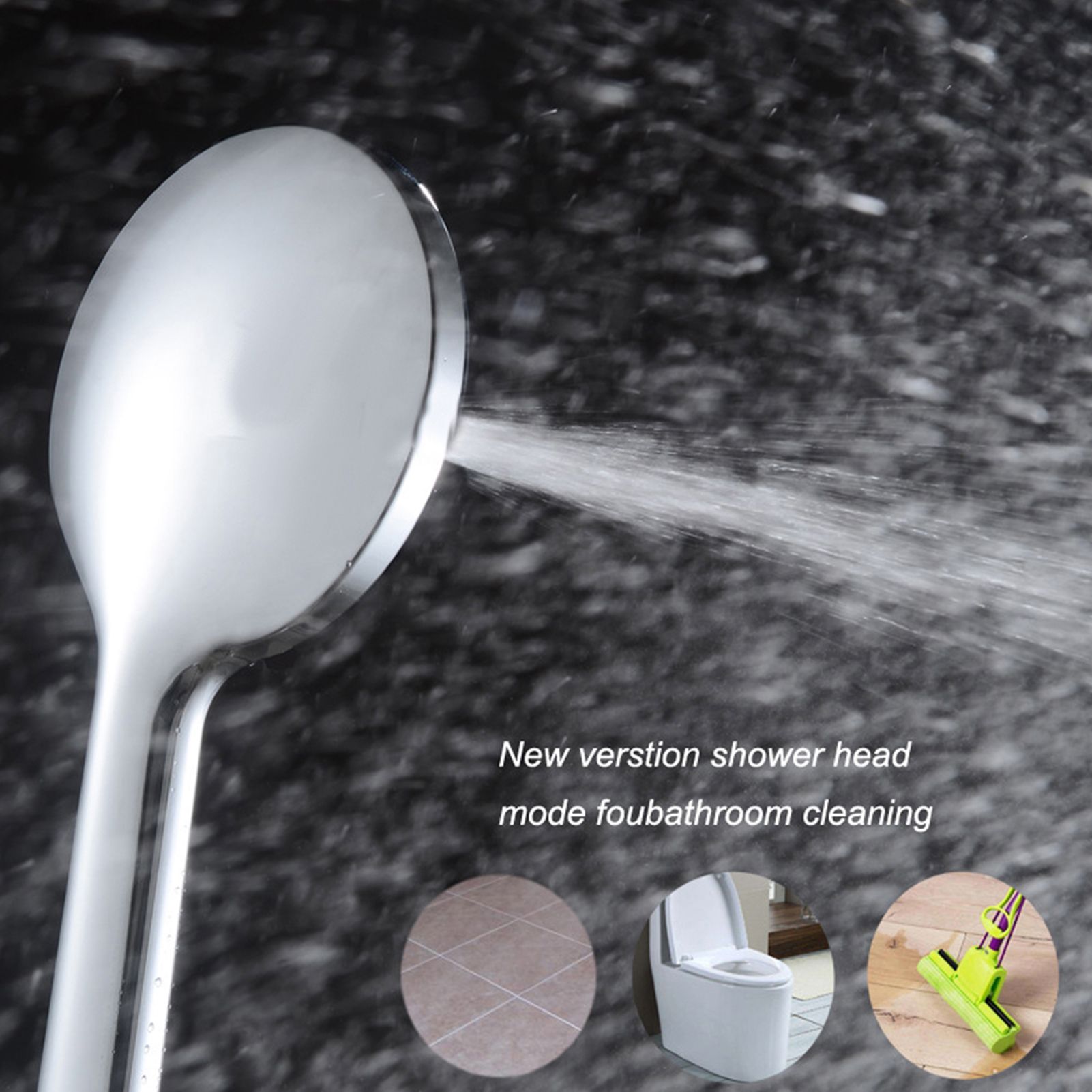 Electroplating 6 Functions Pressurized Shower Head Hand Shower Bathroom view 8