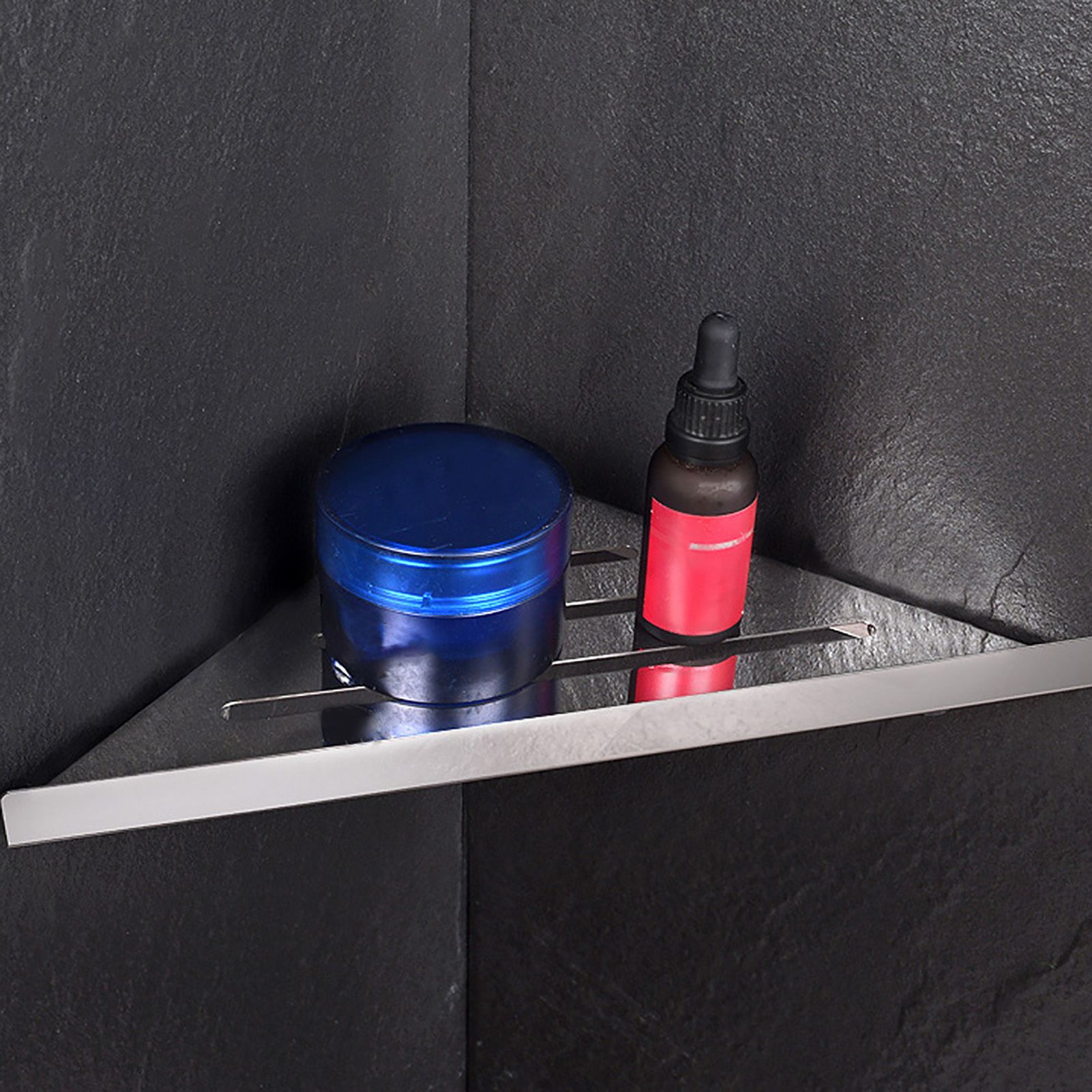 Wall Mounted Shower Corner Shelf Storage Rack Organizer Holder Container for view 5
