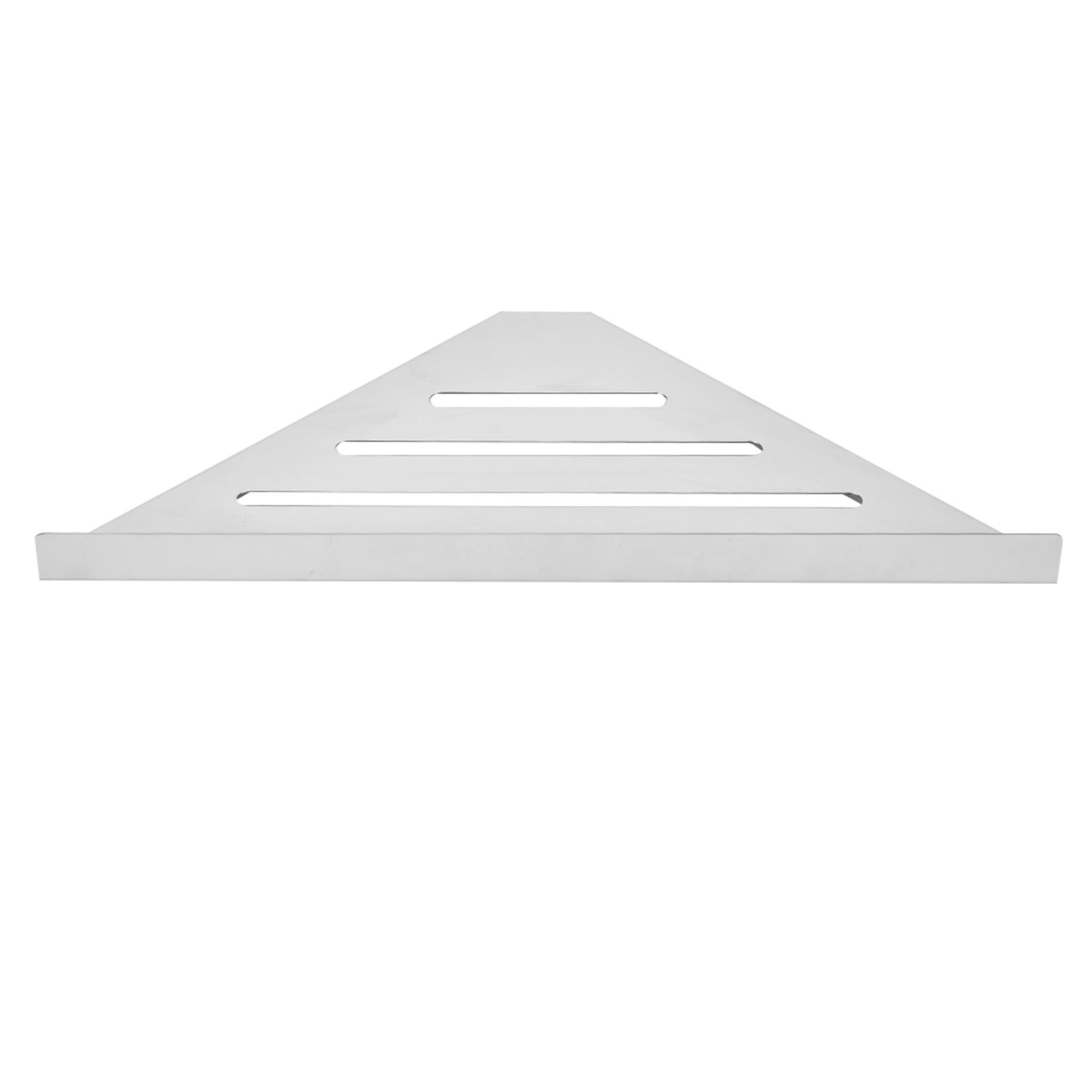Stainless Steel Triangular Storage Shelf Shower Corner Shelf Rack Organizer — image 1