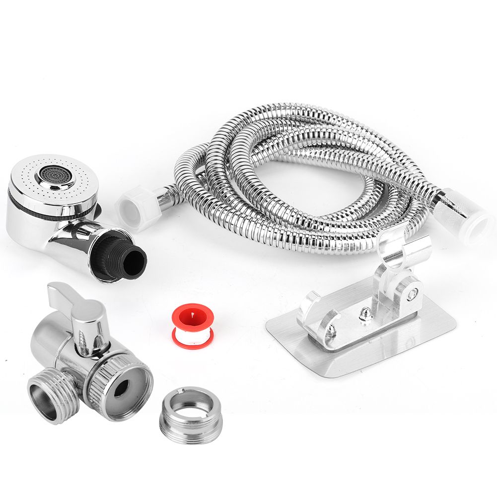 Home Bathroom Hand Shower Sprayer Hair Washing Kit Faucet Converter Adapter view 2