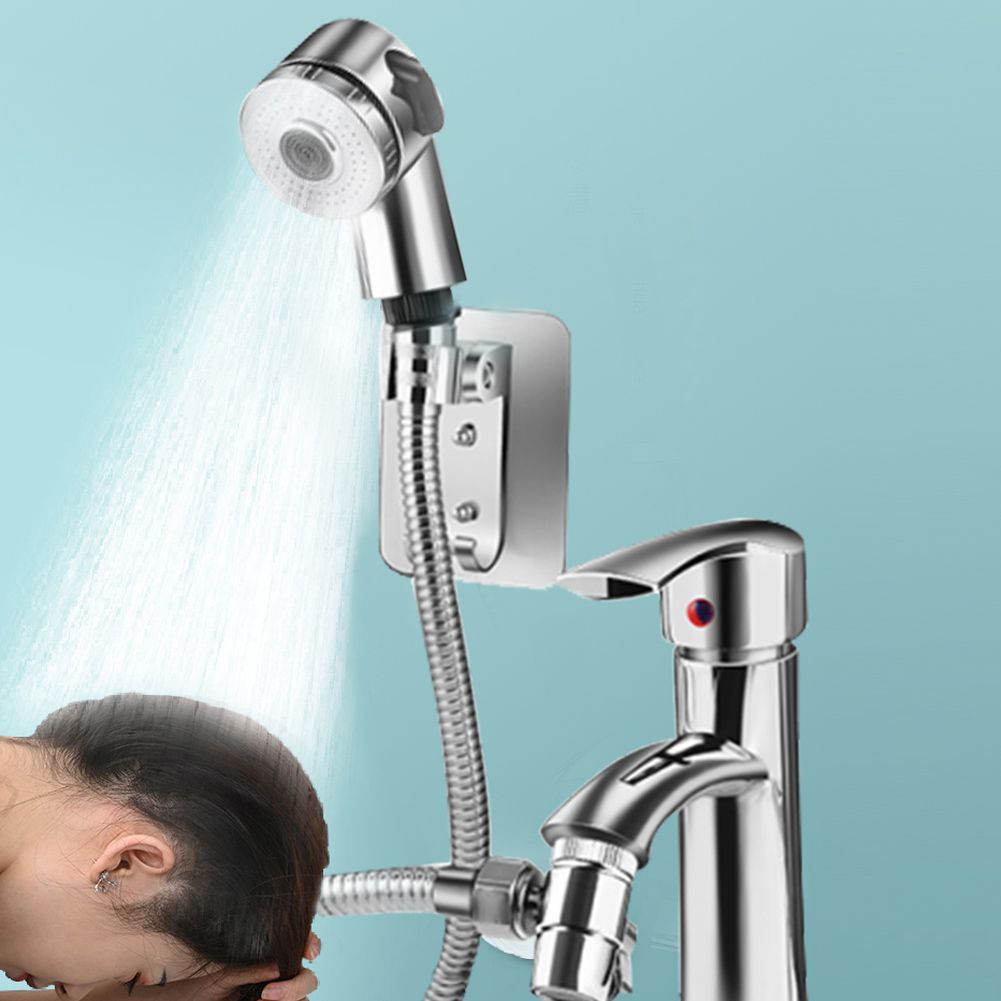 Home Bathroom Hand Shower Sprayer Hair Washing Kit Faucet Converter Adapter view 5