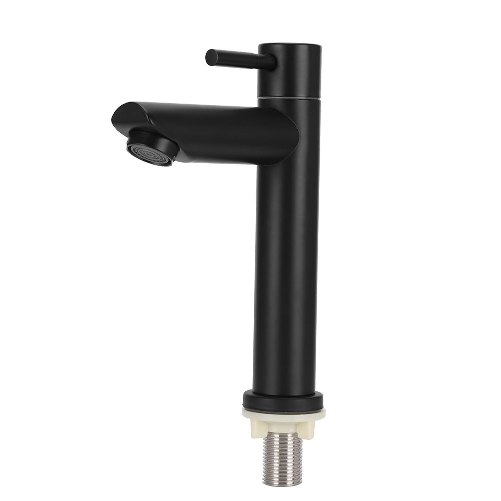 Black Stainless Steel Single Cold Basin Water Faucet Home Bathroom Water Tap view 4