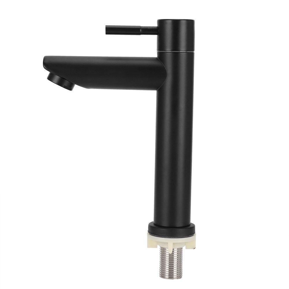 Black Stainless Steel Single Cold Basin Water Faucet Home Bathroom Water Tap view 8