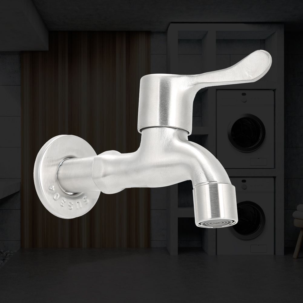 G1/2in Stainless Steel Washing Machine Sink Basin Single Cold Faucet Water Tap view 3