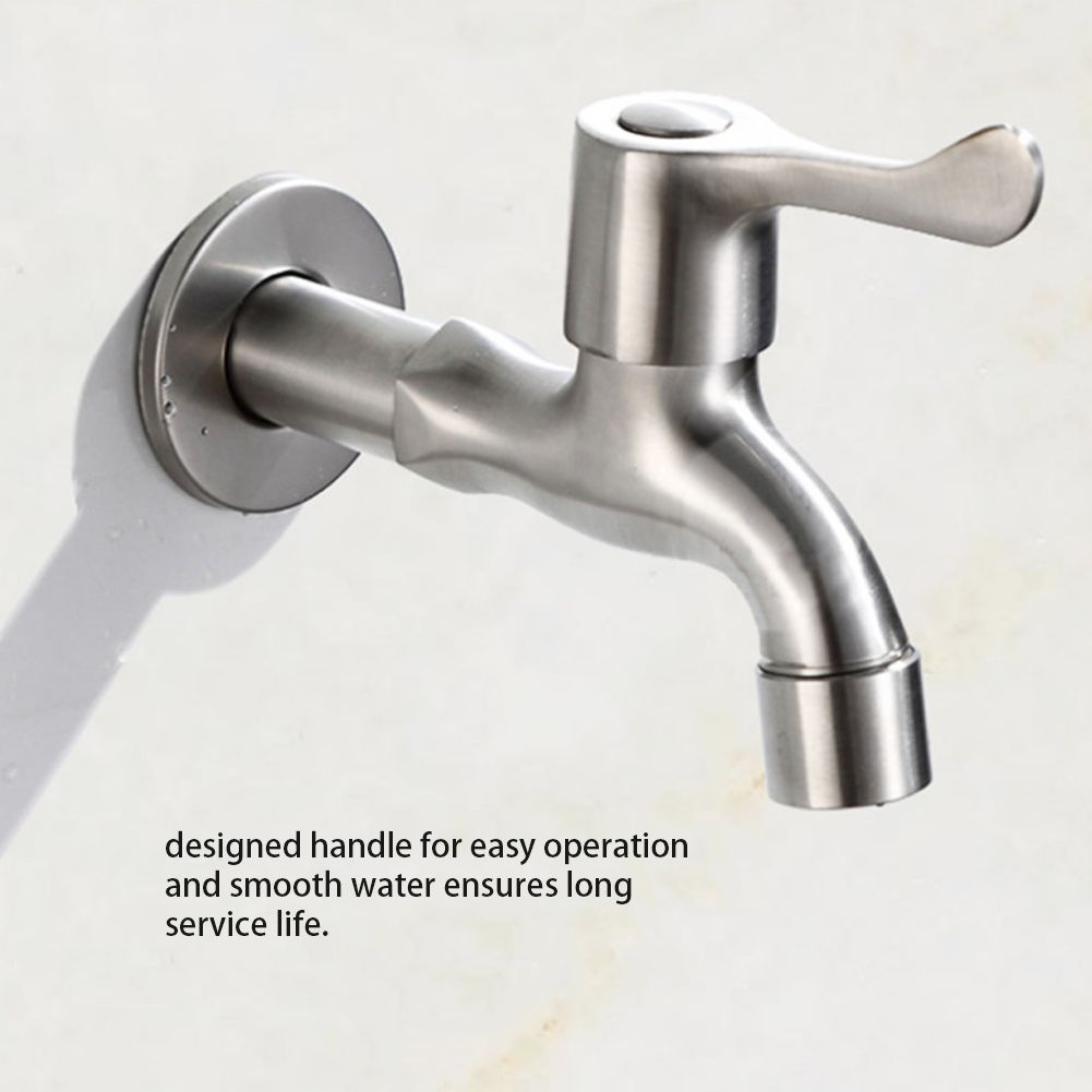 G1/2in Stainless Steel Washing Machine Sink Basin Single Cold Faucet Water Tap view 7
