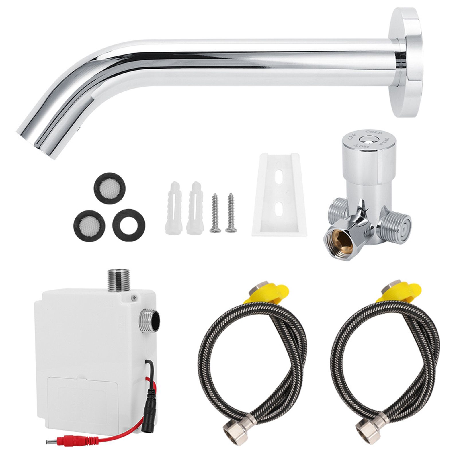 G1/2in Wall Stainless Steel Infrared Induction Sensor Water Faucet Hot and view 2