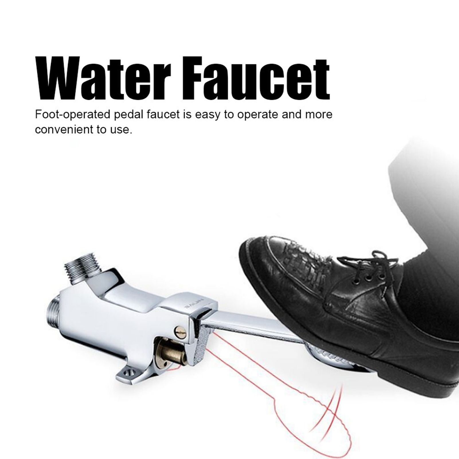 G1/2in Pedal Type Single Cold Copper Water Faucet Foot Operated Water Tap for view 8