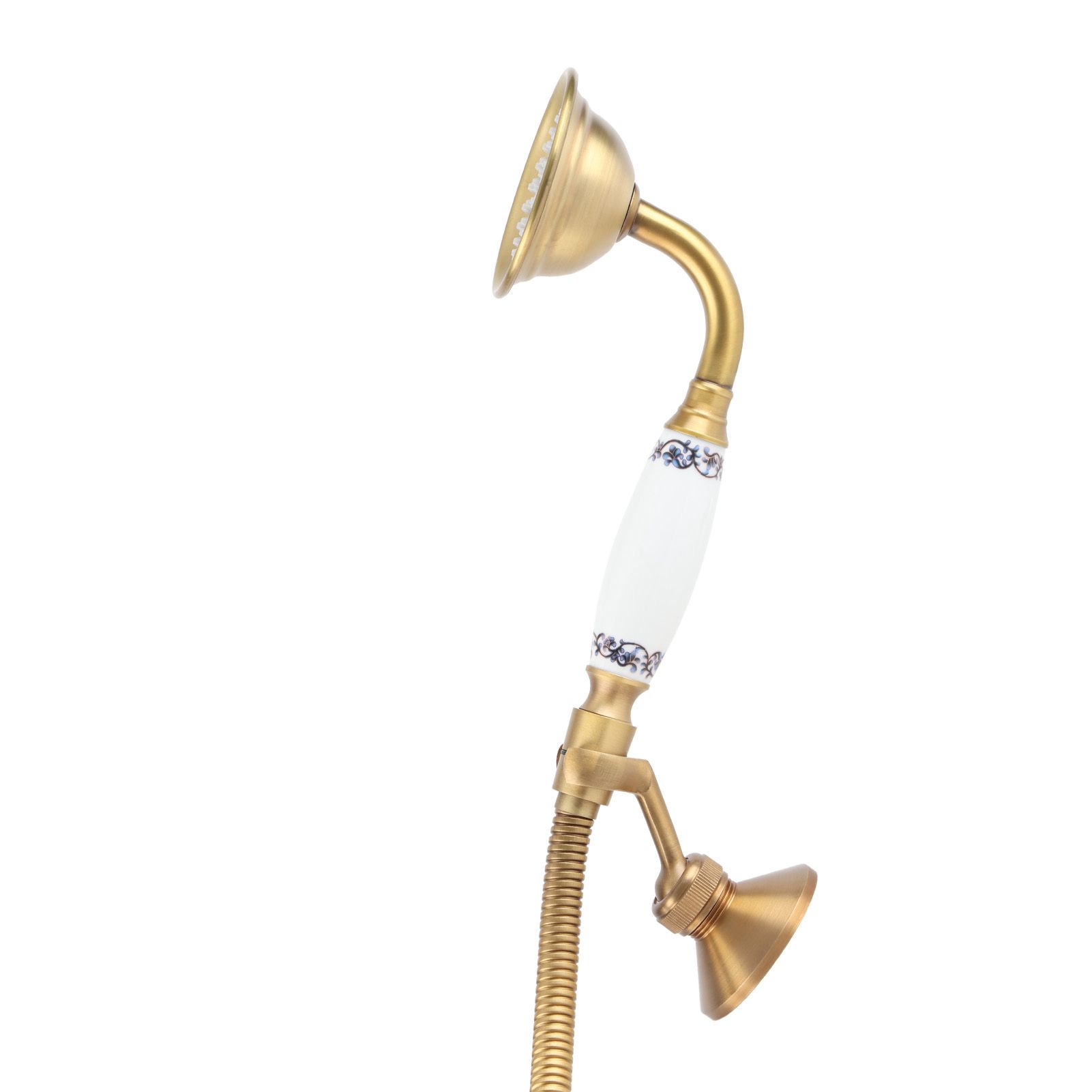 Vintage Style Copper Shower Head Sprayer Hose Kit Concealed Installation view 5