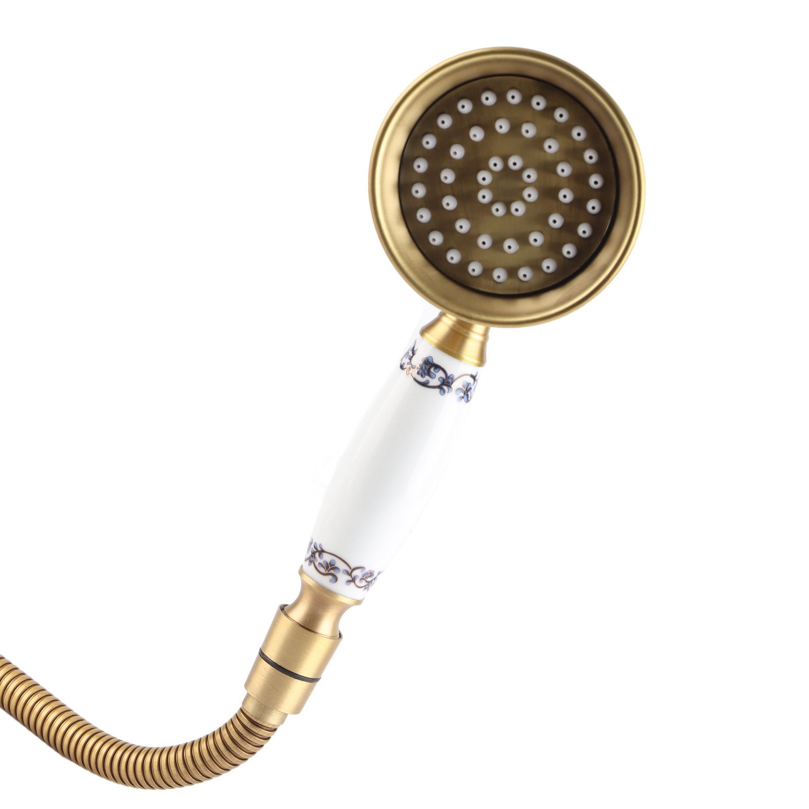 Vintage Style Copper Shower Head Sprayer Hose Kit Concealed Installation view 11