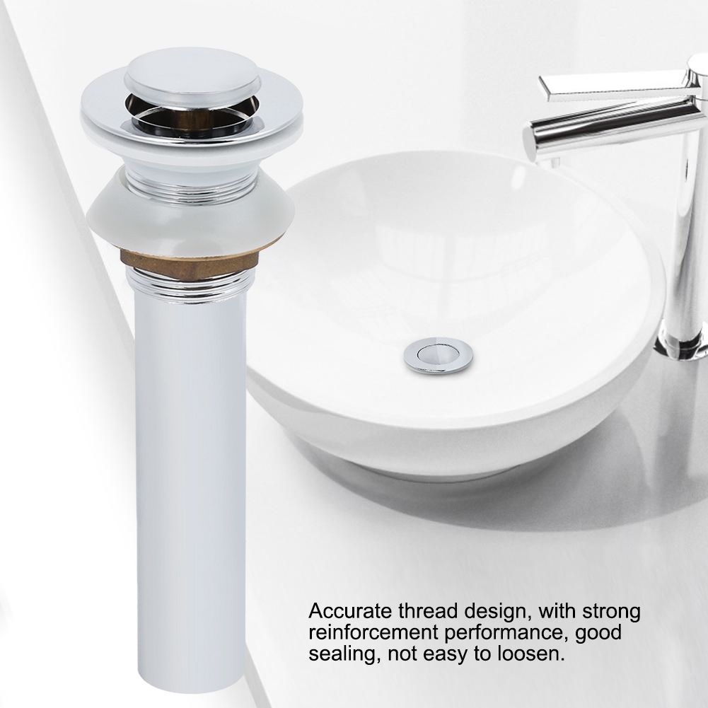 Household Basin Sink Electroplating Pop Up Drain Stopper Kit Wash Basin view 8