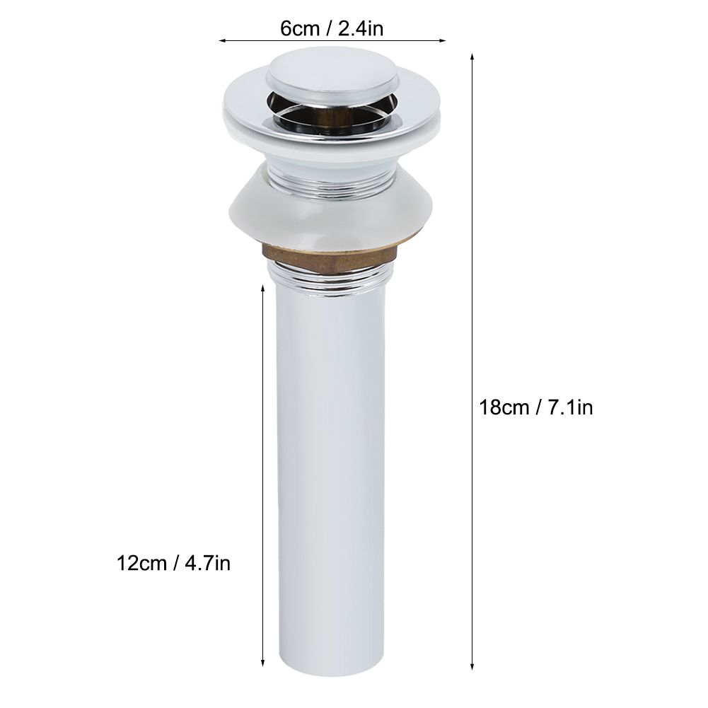 Household Basin Sink Electroplating Pop Up Drain Stopper Kit Wash Basin view 11