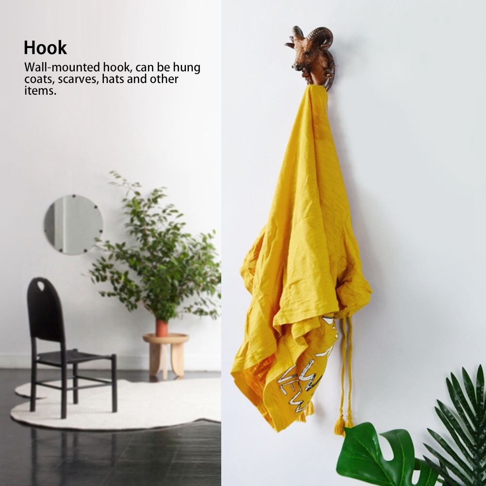 Vintage Animal shape Wall Hook Coat Hanging Hook Home Decoration for Bathroom view 10