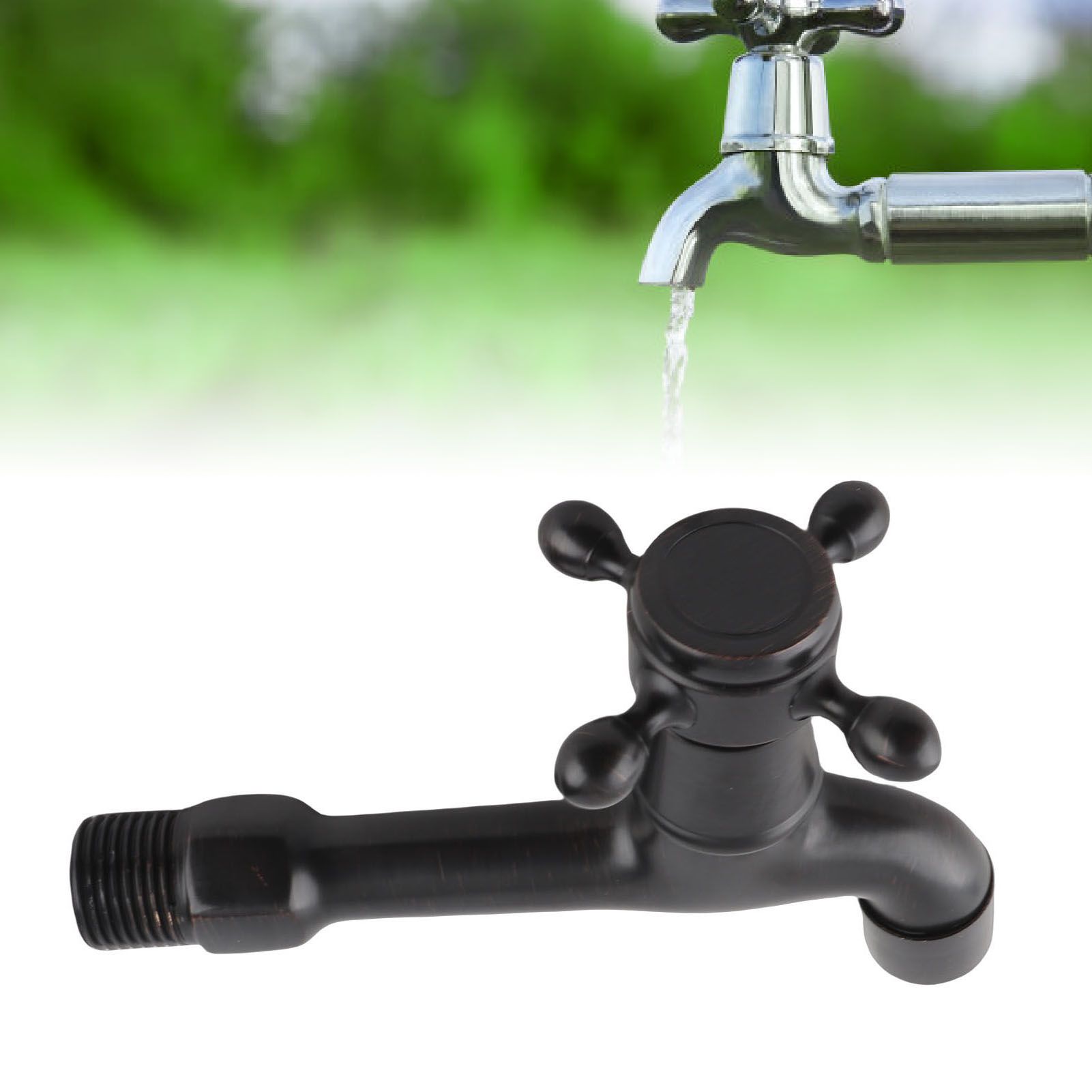 Retro Style Brass Single Handle Single Cold Quick Open Faucet Mop Pool Water view 11