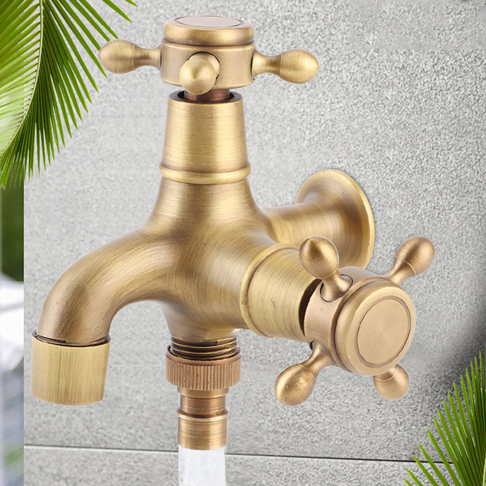 G1/2in Thread Bathroom Copper Single Cold Faucet Washing Machine Mop Pool view 4