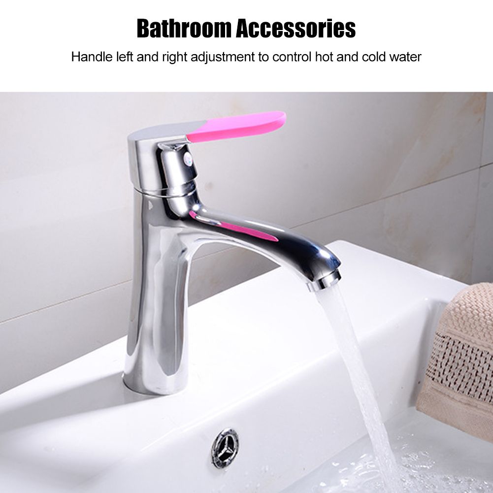 Modern and Simple Style Copper Undercounter Basin Faucet Hot and Cold Water view 9