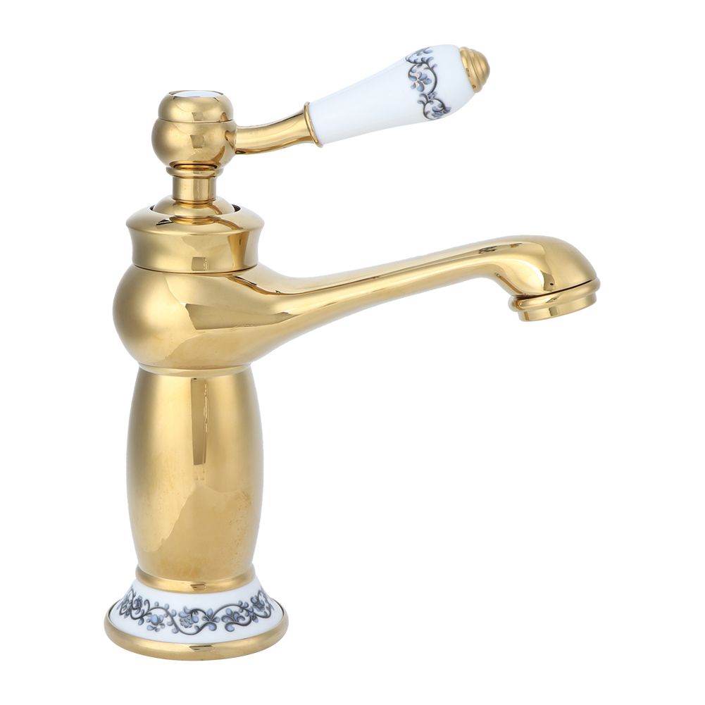 Stylish Antique Gold Brass Basin Faucet Hot and Cold Water Tap for Hotel Home view 4