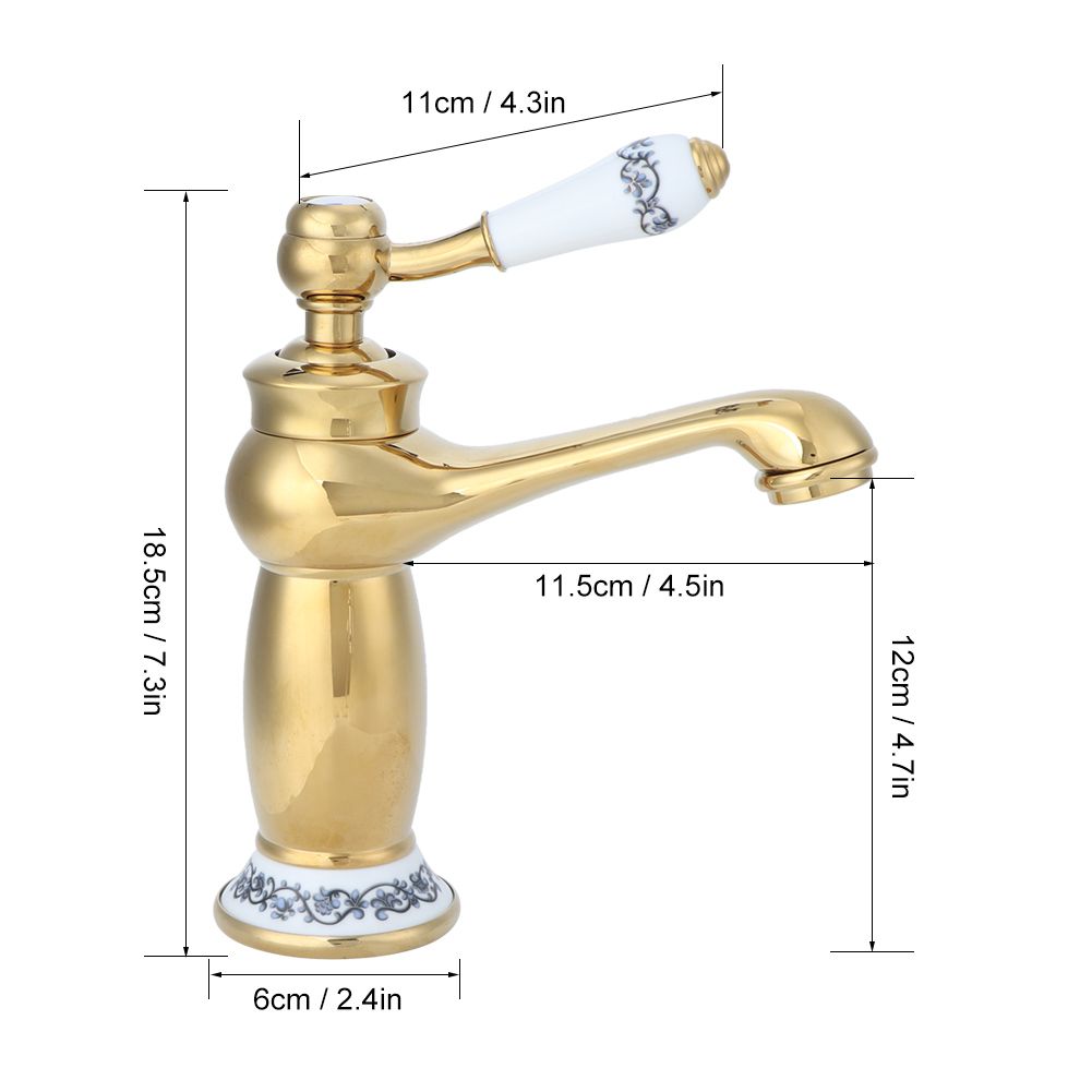 Stylish Antique Gold Brass Basin Faucet Hot and Cold Water Tap for Hotel Home view 10