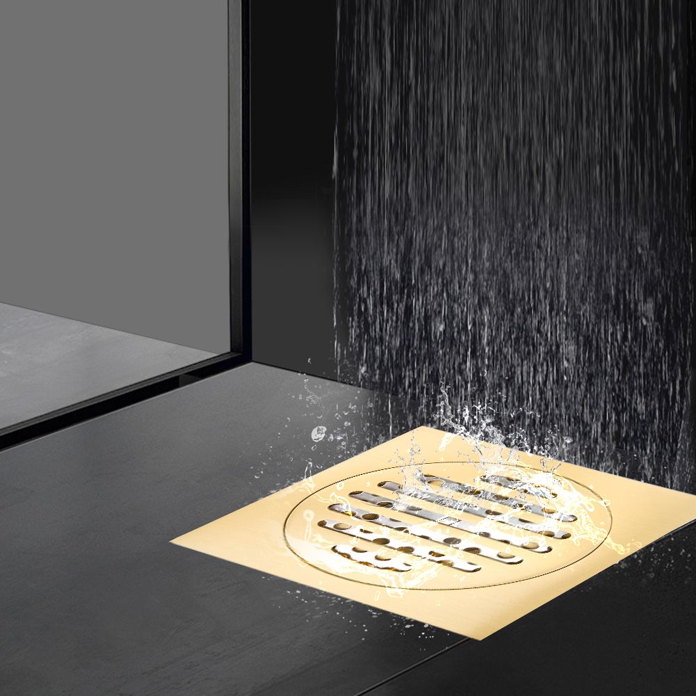 Bathroom Hardware Brass Anti Odor Shower Floor Drain Water Draining Supplies view 3