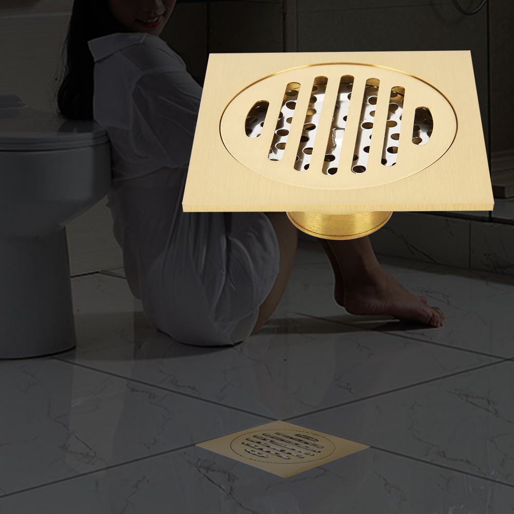 Bathroom Hardware Brass Anti Odor Shower Floor Drain Water Draining Supplies view 4