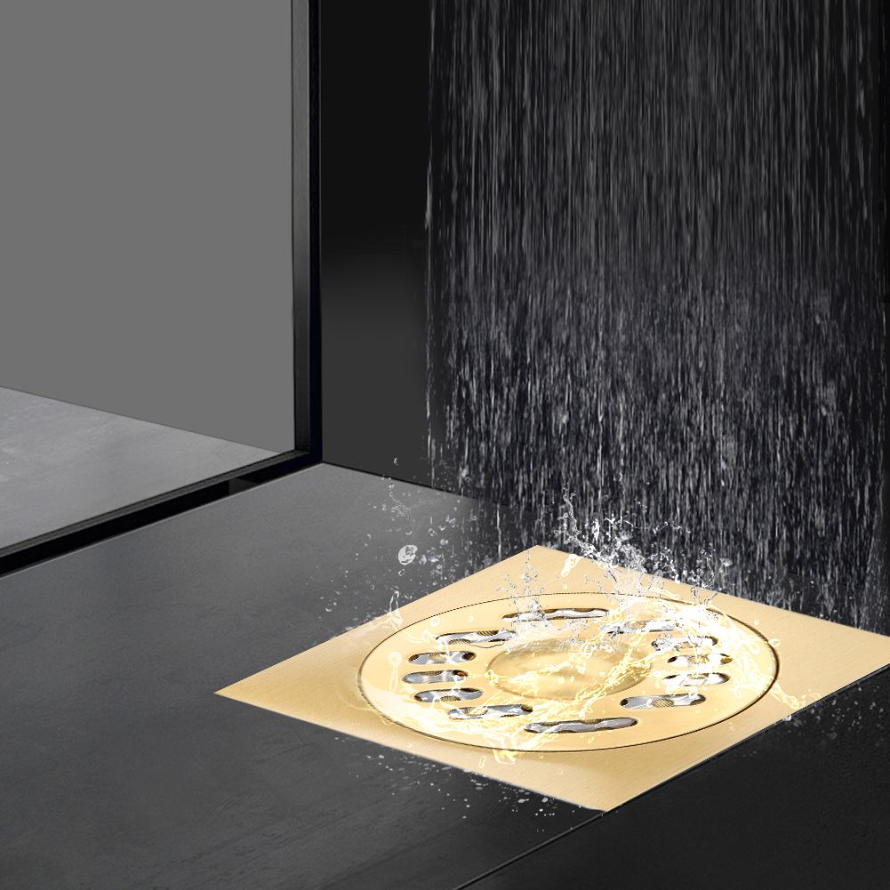 Household Brass Anti Odor Shower Floor Drain Bathroom Floor Drainer Hardware view 3