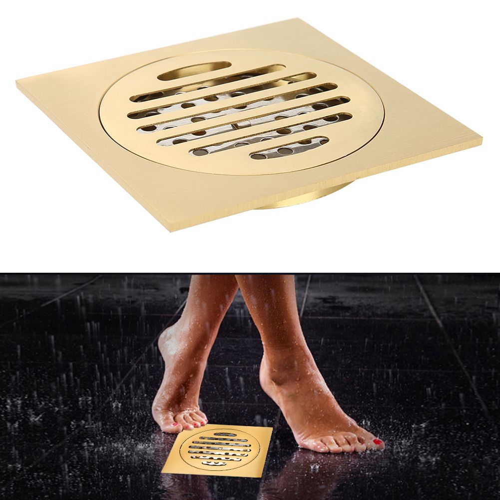 Household Brass Anti Odor Shower Floor Drain Bathroom Water Drainer Hardware view 5