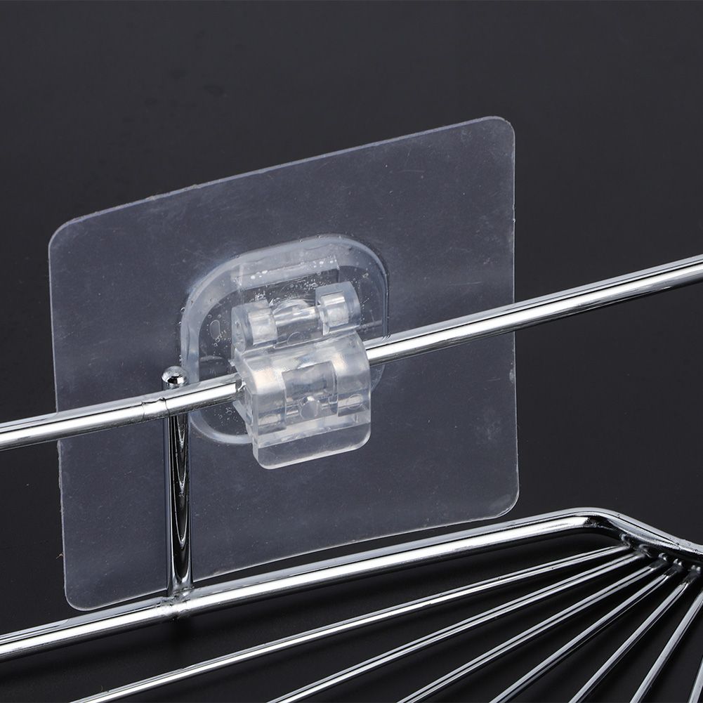 Punch Free Stainless Steel Triangular Storage Shelf Corner Bathroom Shelf Rack view 8
