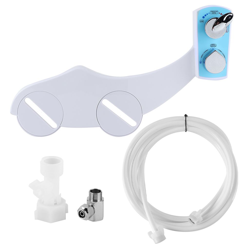 Non Electric Bidet Spray Bathroom Toilet Seat Attachment Hot and Cold Water view 2