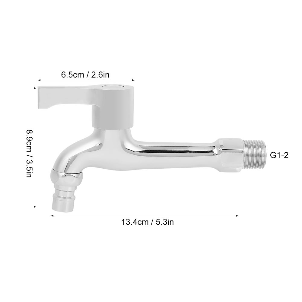 G1/2in Copper Electroplating Single Cold Faucet Washing Machine Faucet Tap for view 9