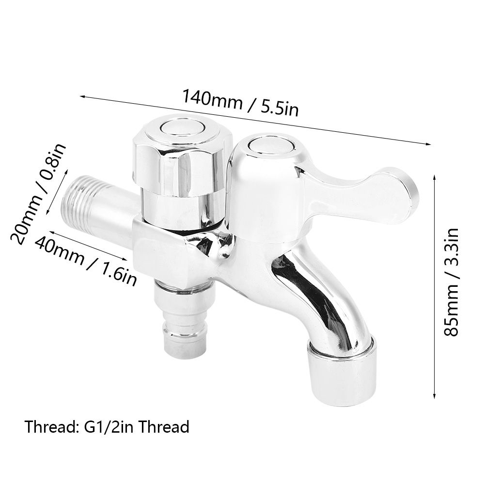 G1/2in Copper Multifunctional Dual Use Quick Open Faucet Washing Machine Mop view 9