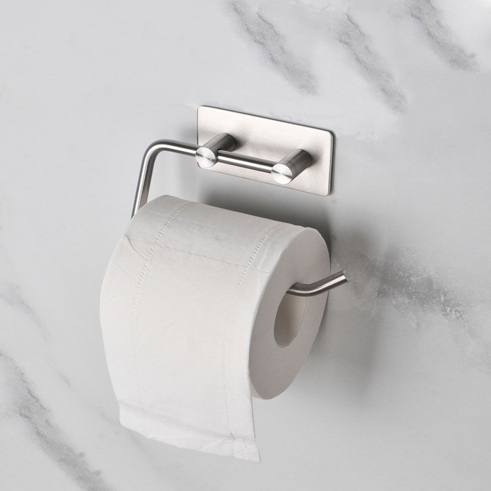 Stainless Steel Kitchen Roll Paper Rack Self Adhesive Towel Rack for Home view 5