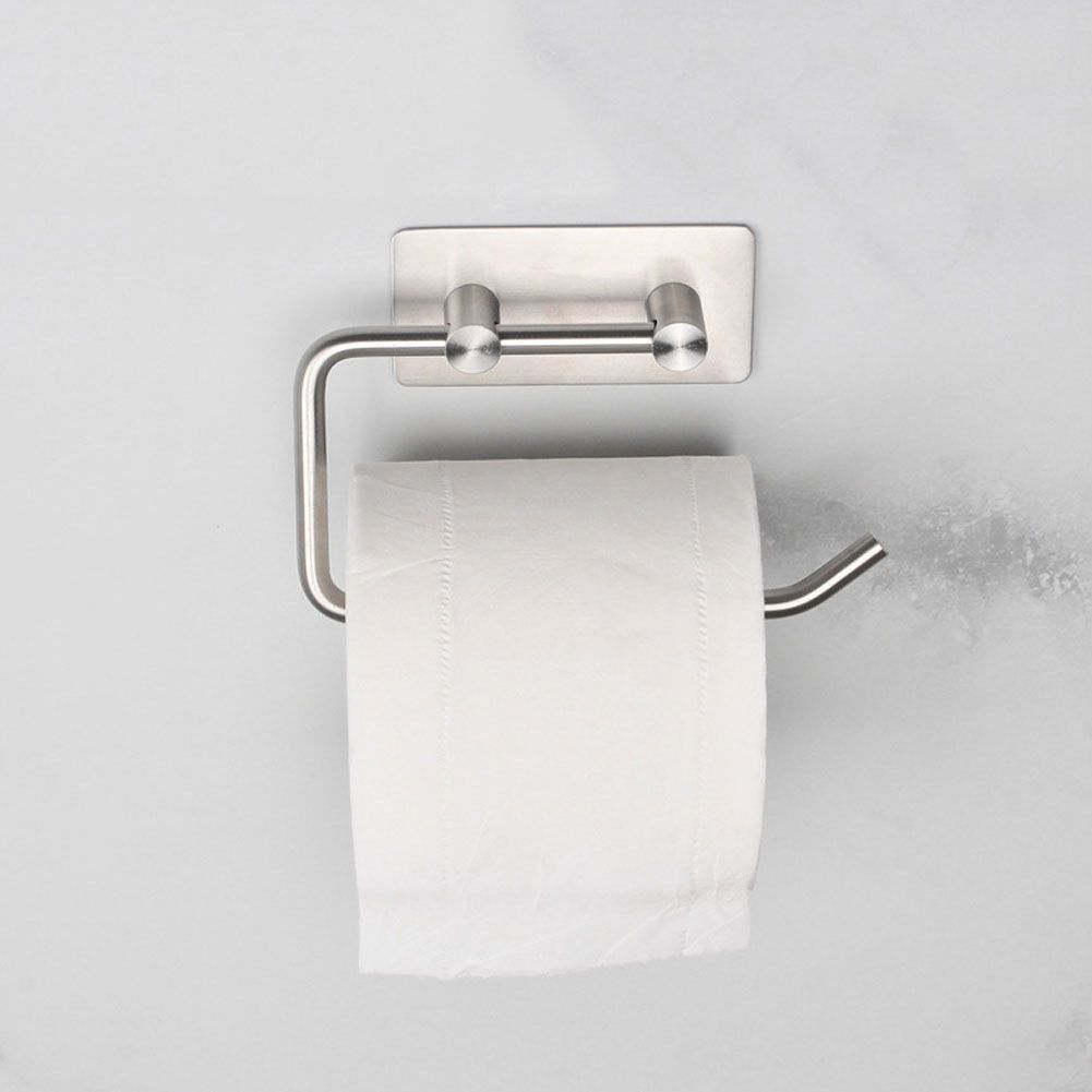 Stainless Steel Kitchen Roll Paper Rack Self Adhesive Towel Rack for Home view 6