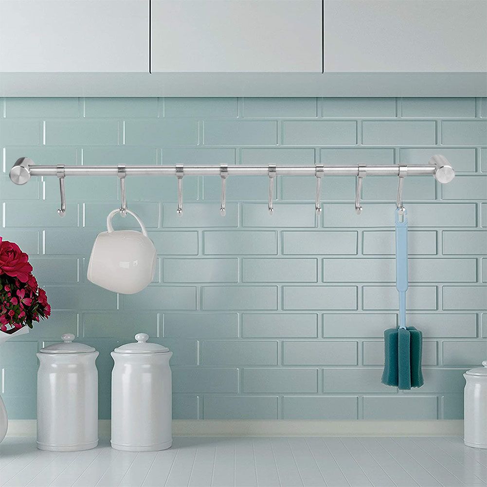 Stainless Steel Wall Hook Hanger Coat Robe Towel Hat Clothes Rack for Kitchen view 5