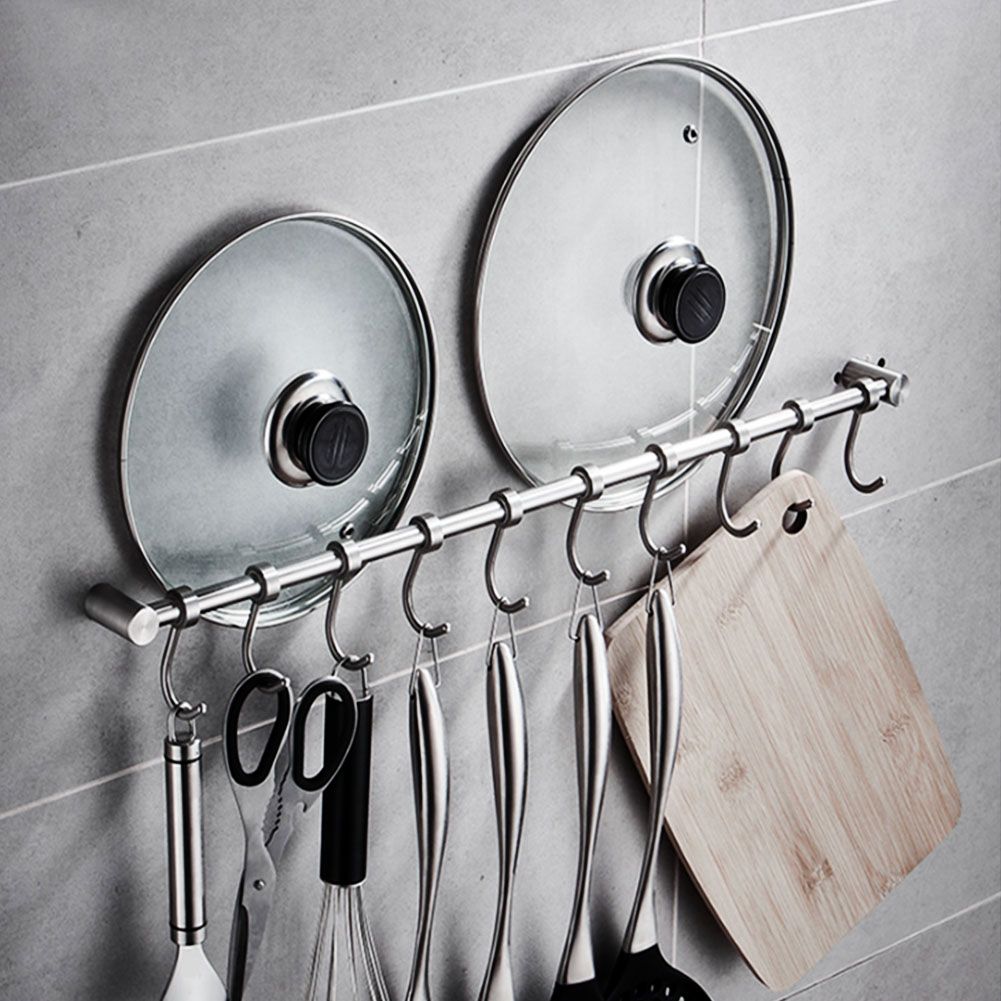 Stainless Steel Wall Hook Hanger Coat Robe Towel Hat Clothes Rack for Kitchen view 6
