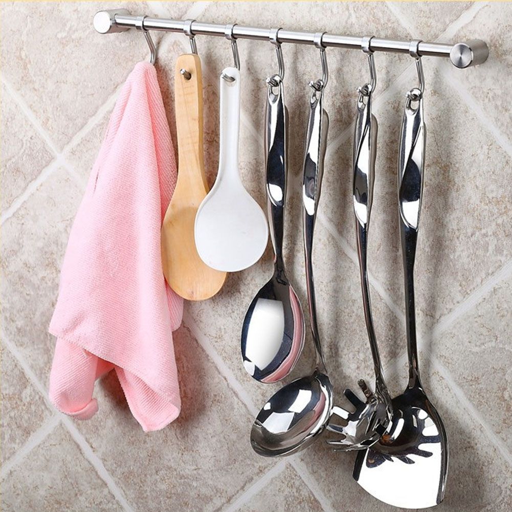 Stainless Steel Wall Hook Hanger Coat Robe Towel Hat Clothes Rack for Kitchen view 7