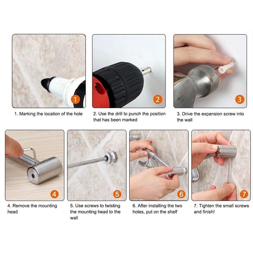 Stainless Steel Wall Hook Hanger Coat Robe Towel Hat Clothes Rack for Kitchen view 9