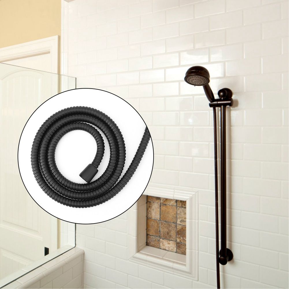 1.5m Matte Black High Pressure Stainless Steel Flexible Shower Hose Pipe
