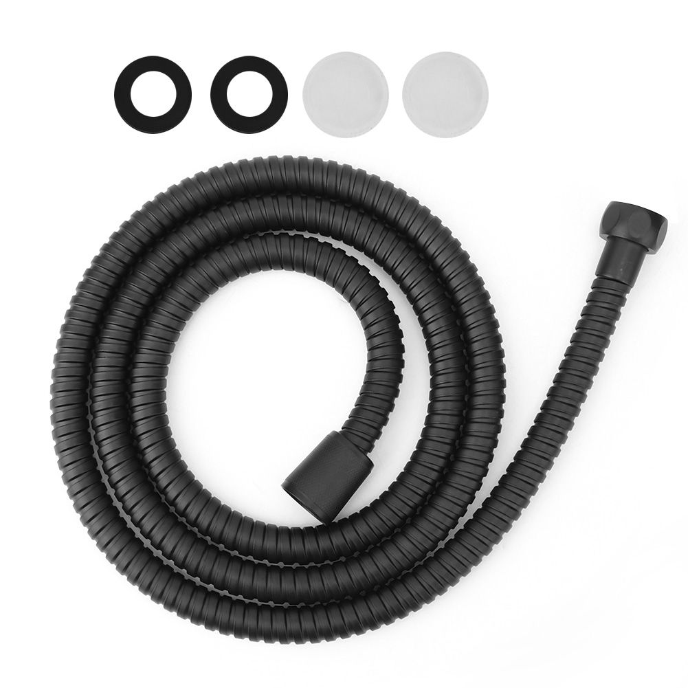 1.5m Matte Black High Pressure Stainless Steel Flexible Shower Hose Pipe view 2