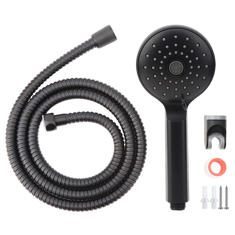 Matte Black Handheld Showerhead with Showerhead Holder Bracket Hose Bathroom Tools view 2